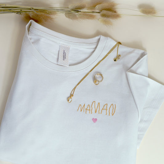 T-SHIRT MAMAN ECRITURE ENFANT