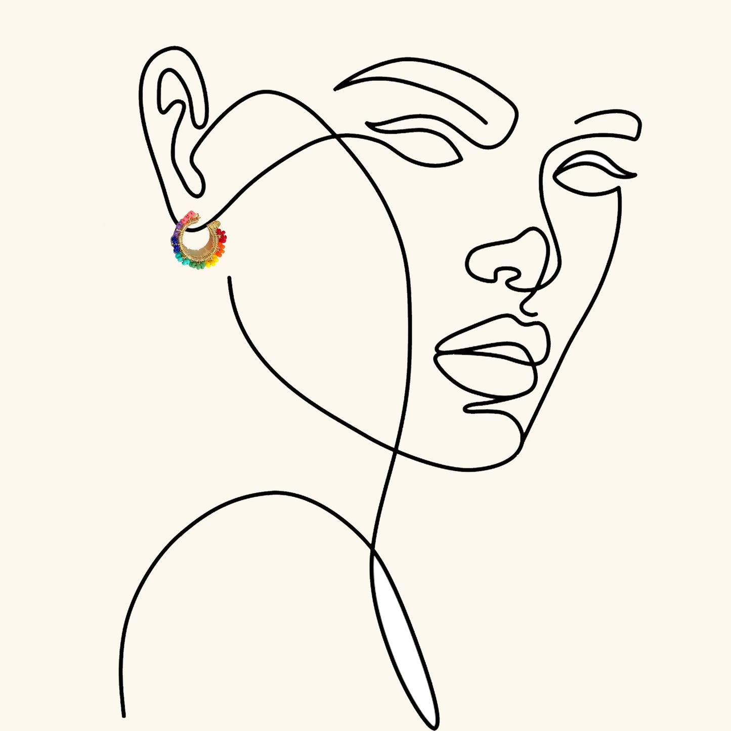 Rainbow flower earrings / boucles d'oreilles