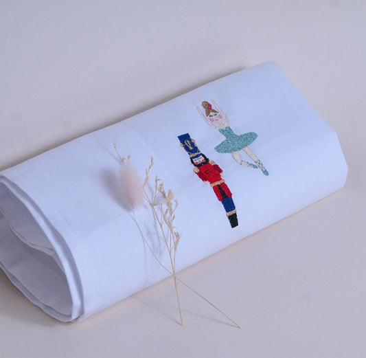 Embroidered Nutcracker Napkin